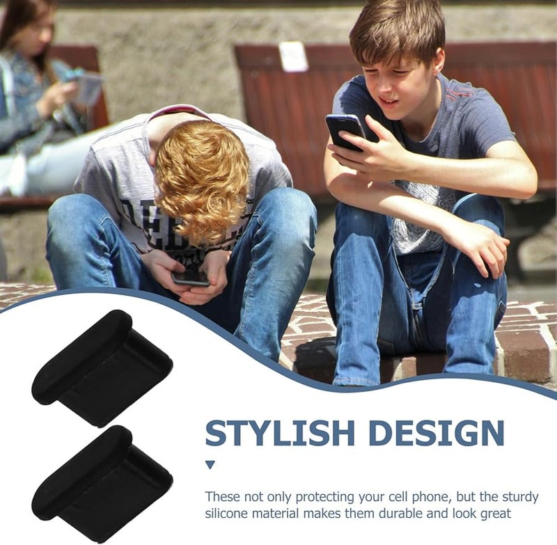 Black 100 Pcs USB C Port Dust Plugs Phone Speaker Dust Protector - Image 3